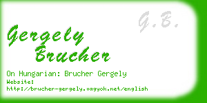 gergely brucher business card